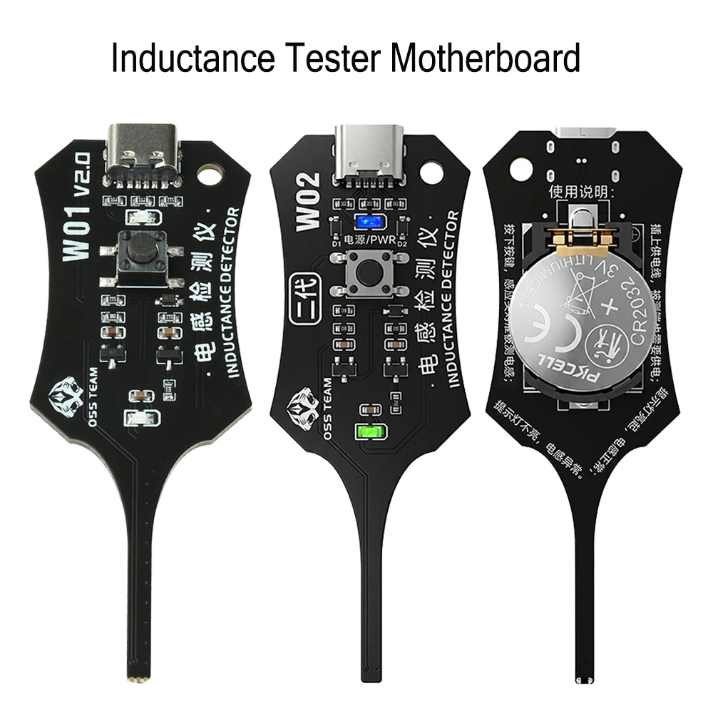 W01 W02 Inductance Tester Motherboard Coil Tester Inductance Detector Electromagnetic Induction Rapid Troubleshooting Check Tool