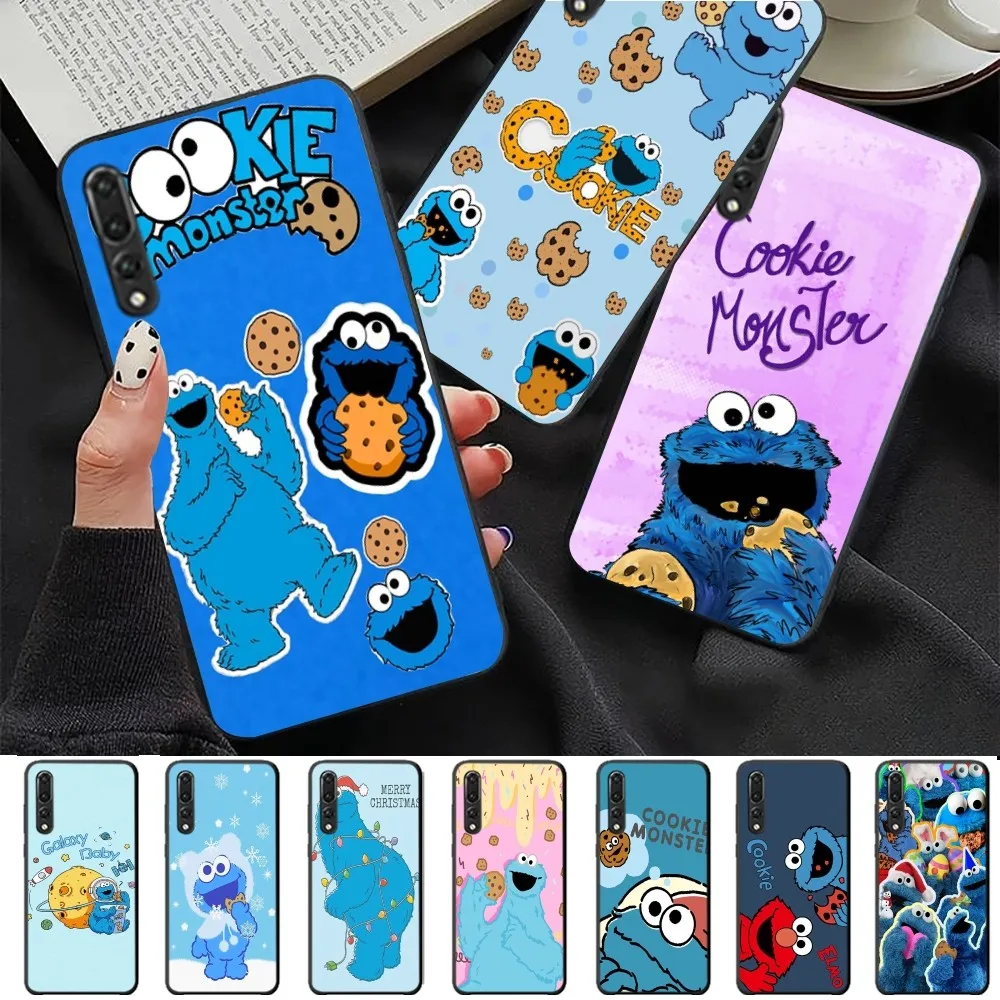 Cartoon C-Cookies Monster Phone Case For Huawei P 8 9 10 20 30 40 50 Pro Lite Psmart Honor 10 Lite 70 Mate 20lite