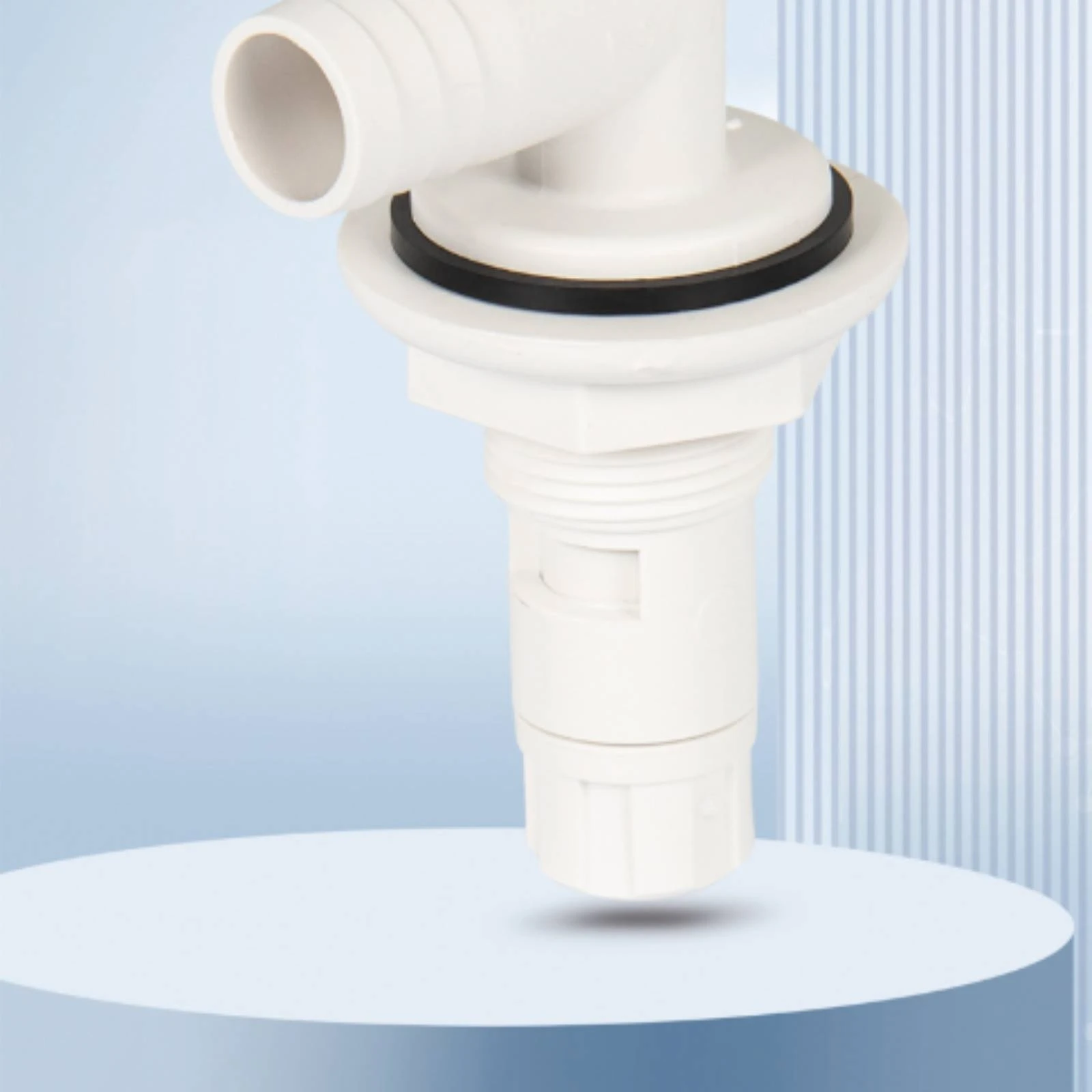 Marine Valve with 90-Degree Elbow Compact Hardware for Boat Owners, Live Well