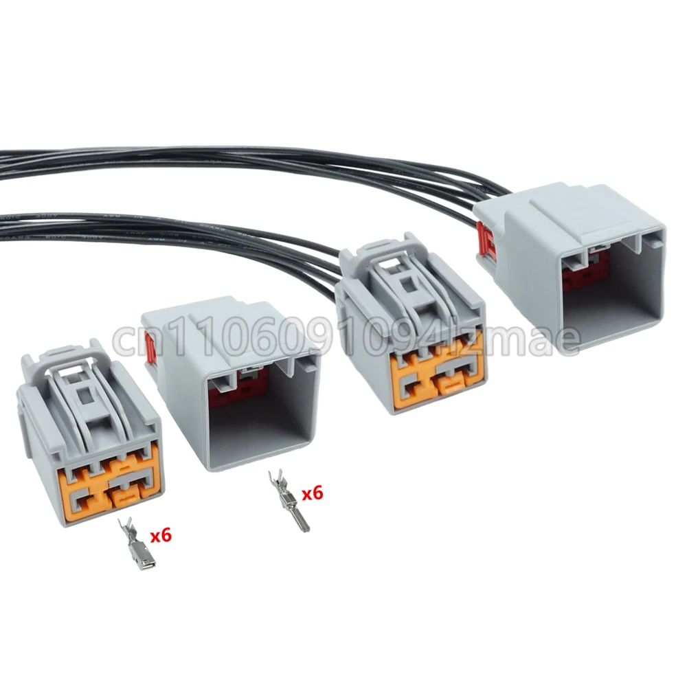 6 Pin 2.8 Series Auto Connector AC Assembly Car Cable Harness Plastic Housing Socket 7282-6466-40 7283-6466-40