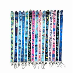 10PCS Cartoon Stitch Mobile Phone Lanyard Keychain For ID Card Gym USB Badge Holder Car Key Neck Wrist Band Anti-lost Strap