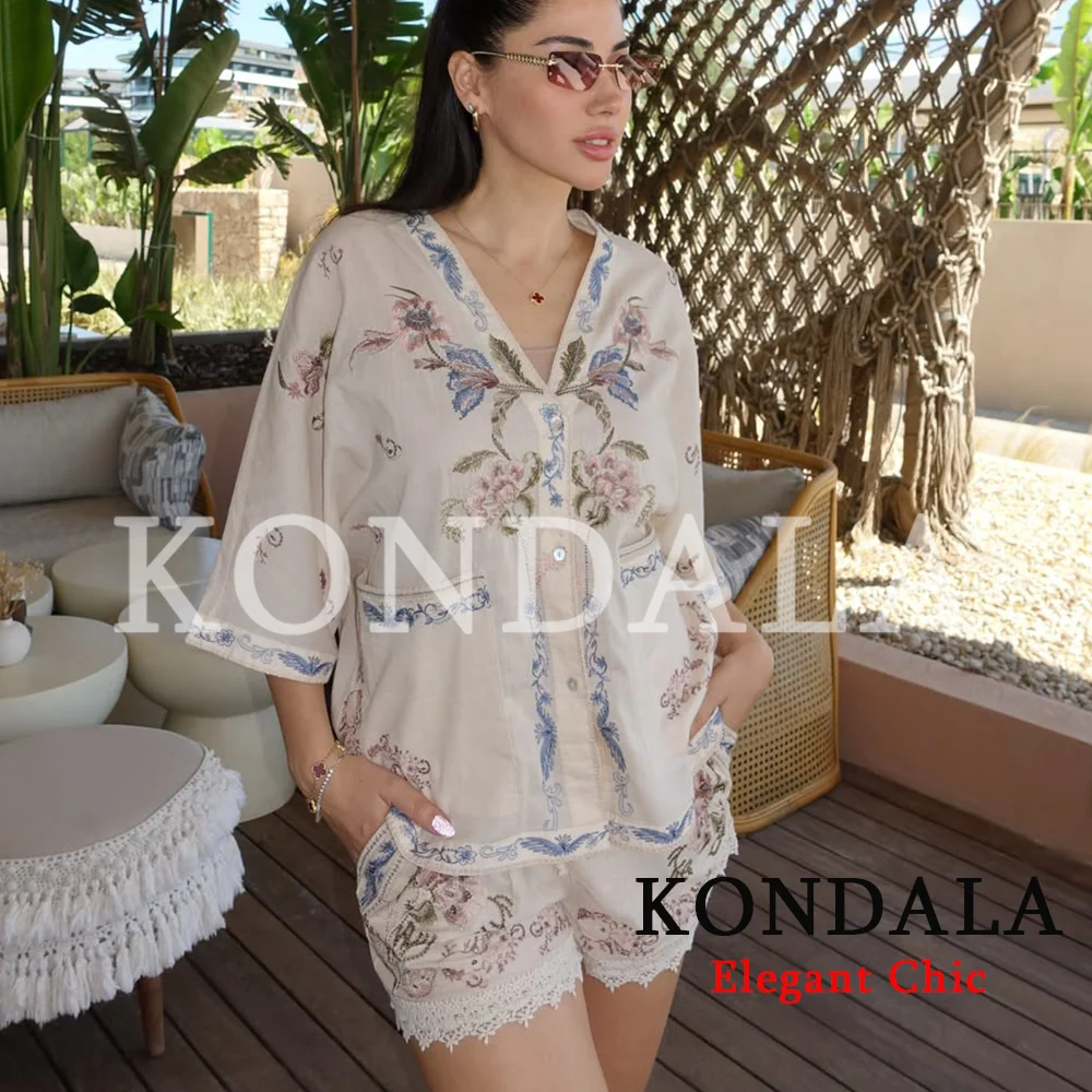 KONDALA Women Embroidered Vaca - Embroidery Uniforms ulasan dan harga