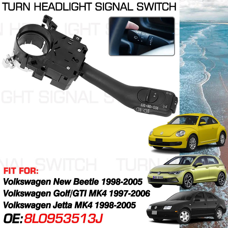 

For Volkswagen Jetta 1J VW New Beetle 1998-2005 Volkswagen Golf IV GTI MK4 1997-2006 Car Turn Signal Headlight Switch 8L0953513J