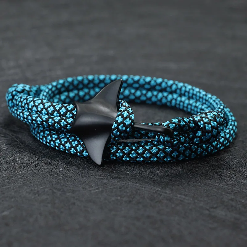 Manta Bracelet for Men, Double Layer Adjustable Paracord