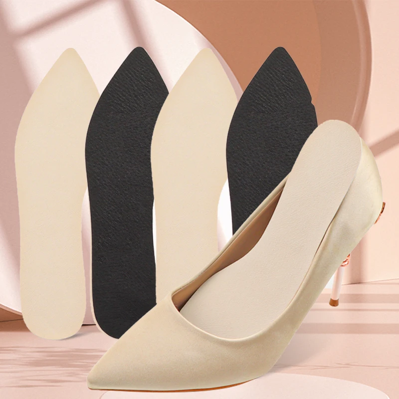 New High Heels Half Pads Leather Insole Women's Ultra-Thin Non-Slip Sweat-Absorbing Breathable Shoe Inserts That Can Be Pasted