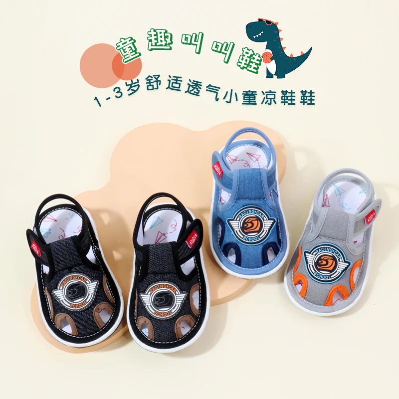 Baby Sound Shoes Toddler Prewalking Summer Sandal animale carino di alta qualità per ragazzi e ragazze Kid Squeaky Sneaker 2024New MY2402