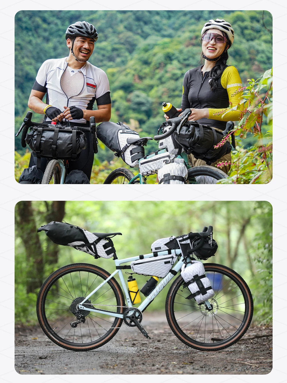 Rhinowalk Fahrradlenkertasche wasserdicht 10l Fahrrad-Reisetasche Trockentasche Bikepacking Fahrradzubehör für MTB – Detail 26