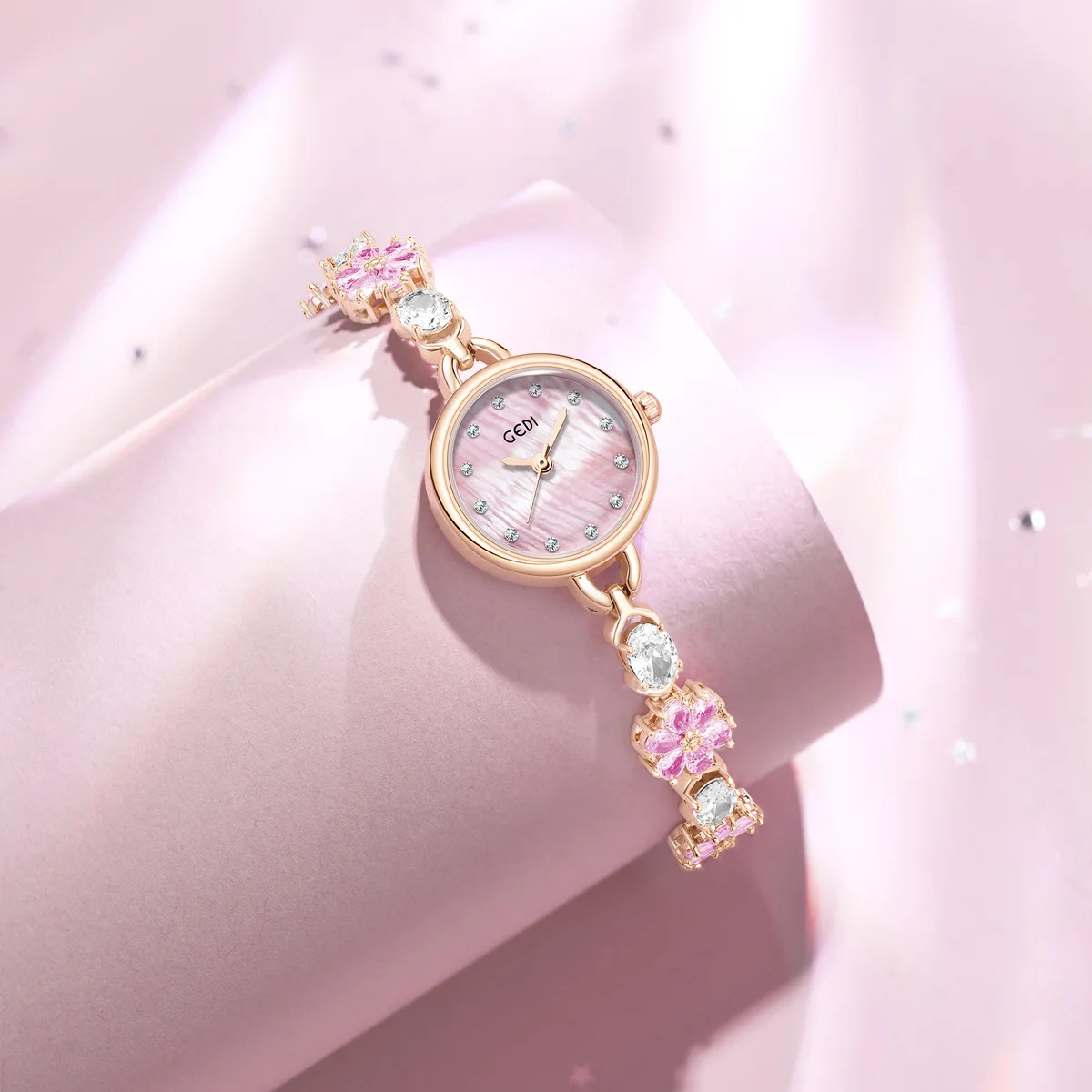 Goldie Fashion Sunflower Bracelet Watch Light Luxury Luxury Luxury Jewelry Style Waterproof Women's Quartz Watch