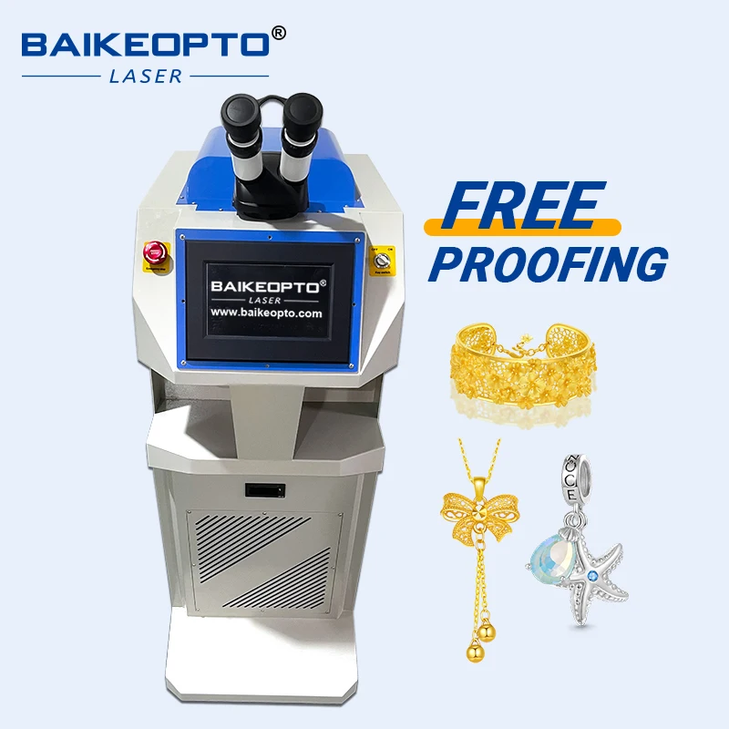 100w Jewelry Welding Machine Gold Silver Laser YAG Desktop Voice Prompt With Teaching Video