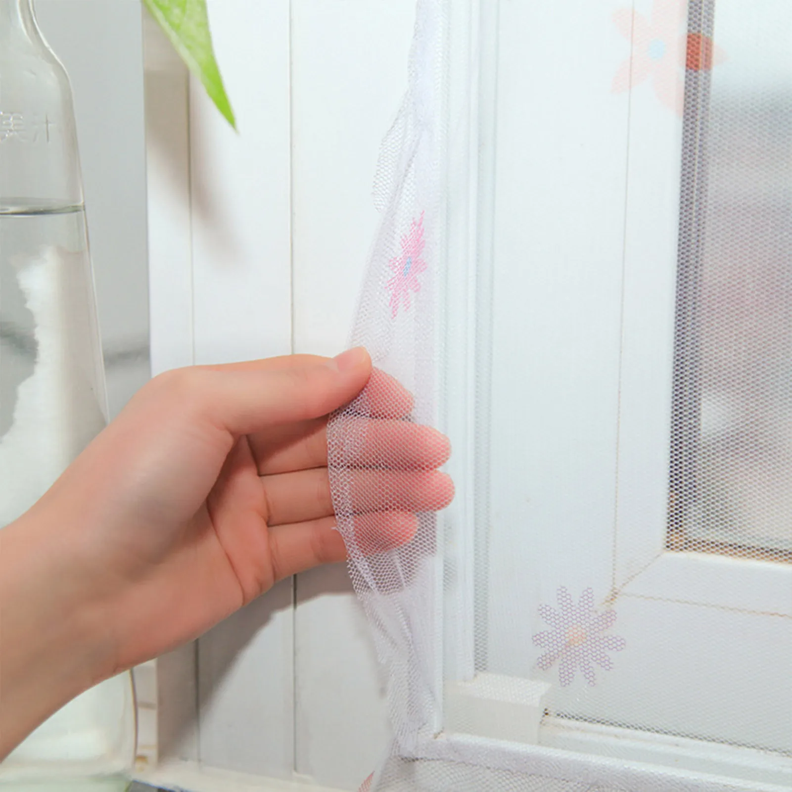 Self Adhesive Anti Mosquito Screen Curtain Easy Install DIY Mesh Window Screen Curtain Punch-free Fly Insect Barrier Net