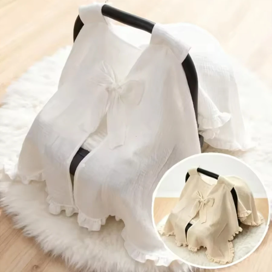 

Baby Basket Cover Windproof and Sun Protection Newborn Stroller Cover Car Seat Cover Sunshade and Mosquito Proof