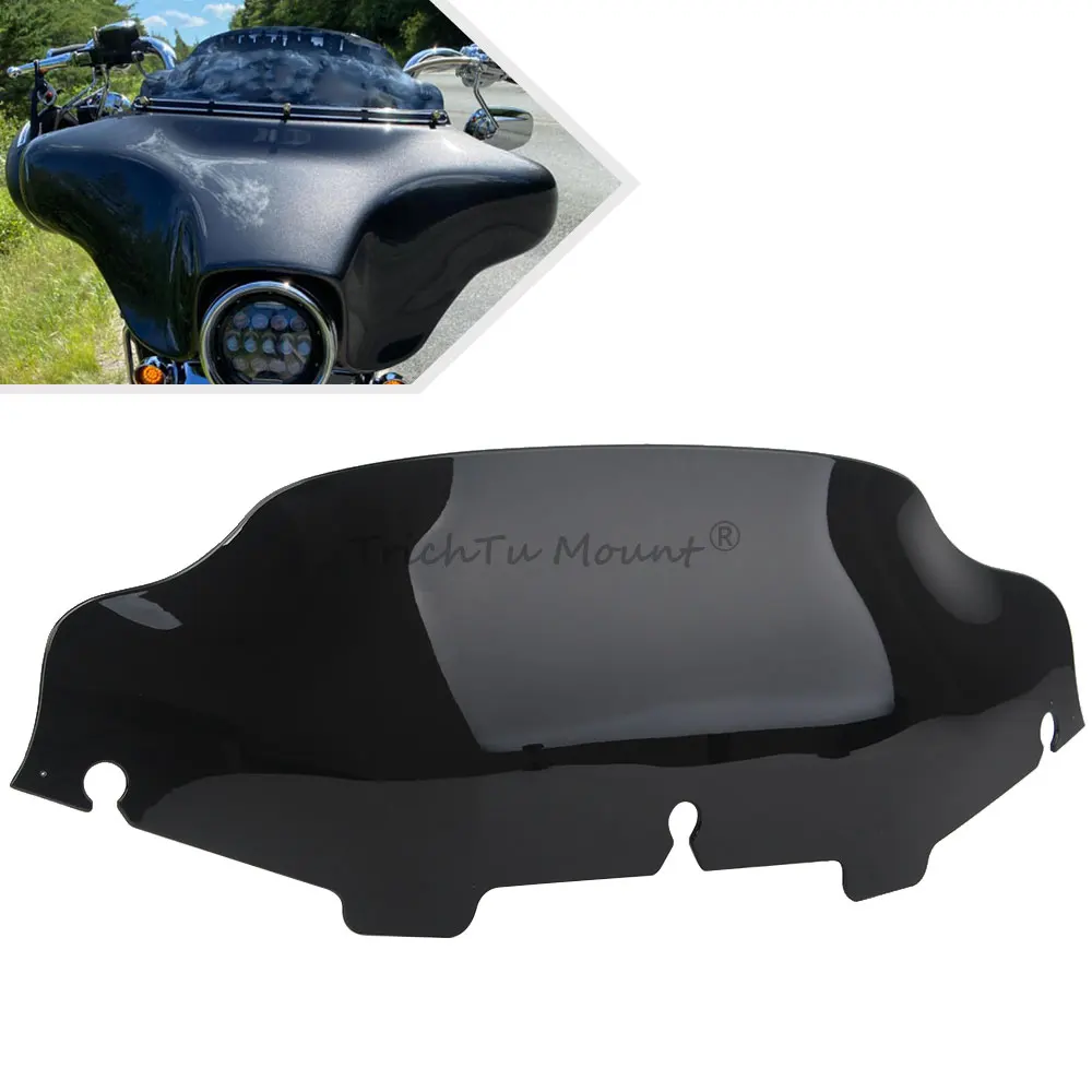 

6" Black Windshield Compatible For Harley Touring Ultra Limited Street Glide Electra Glide Trike Tri Glide 1996–2013