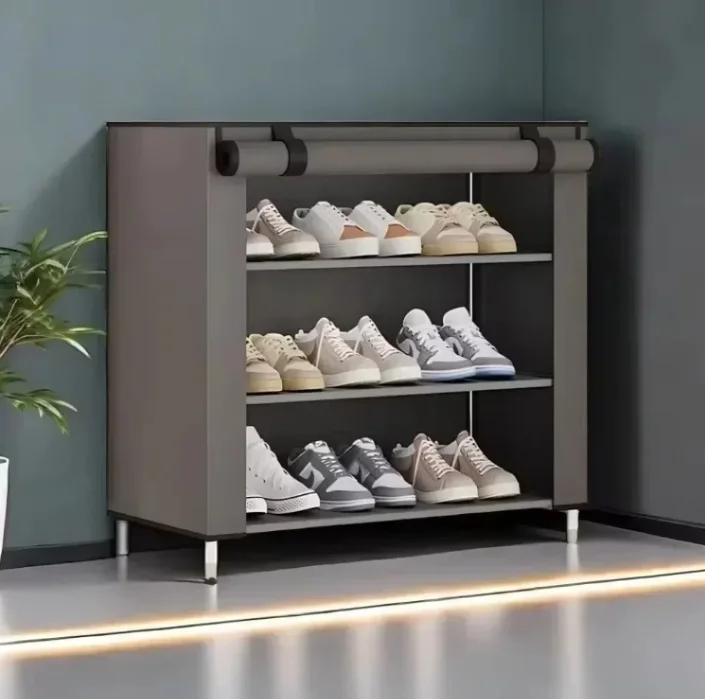 

Dustproof Shoe Rack – Multilayer Fabric Shoe Organizer, Space-Saving Storage Shelf for Hallway, Closet & Living Room