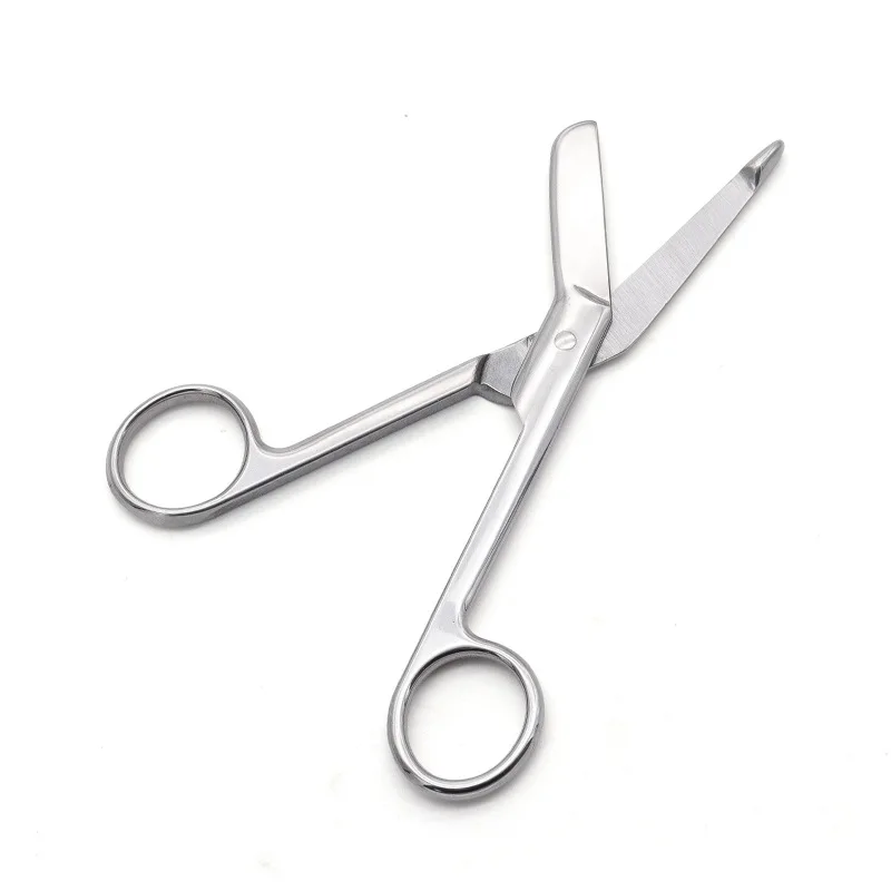 11CM Stainless Steel Gauze Bandage Scissors Dressing Surgical Scissors Household Plaster Scissors Nurse Scissors