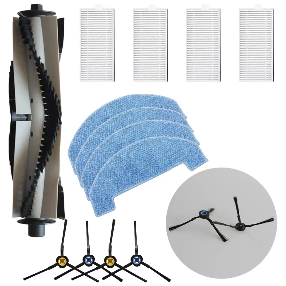 Main Side Brush Filter Mop Cloth Kit For ILIFE A20, T20S, V3x, For Polaris PVCR 3600, G2 0926W, G2 0726W, G2 1226 Vacuum Cleaner