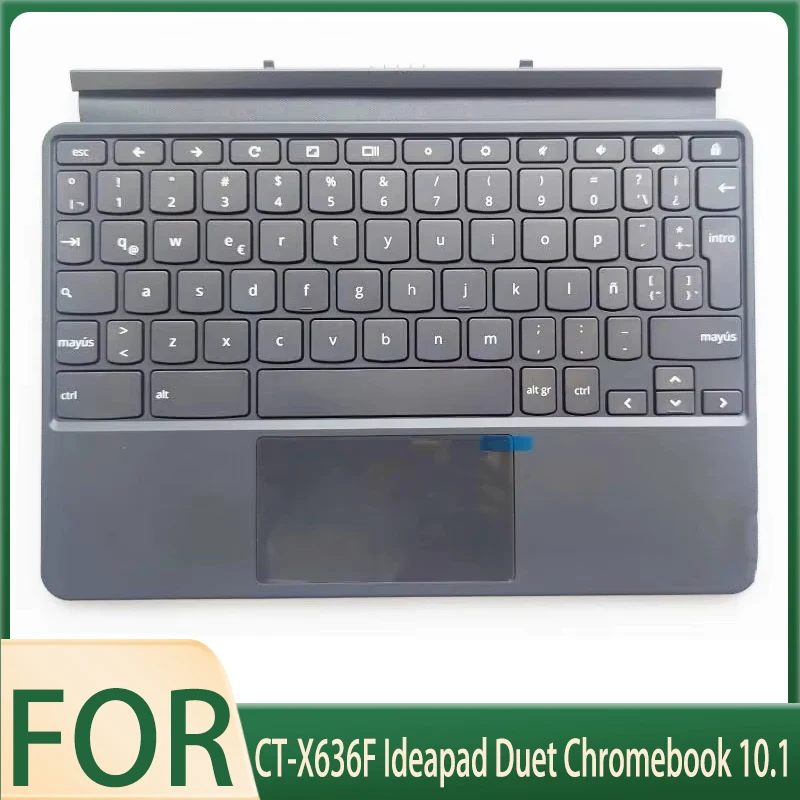 

New Keyboard for CT-X636F Ideapad Duet Chromebook 10.1 Tablet Keyboard LA FR BE IT CF SP Layout Bracket Cover Case