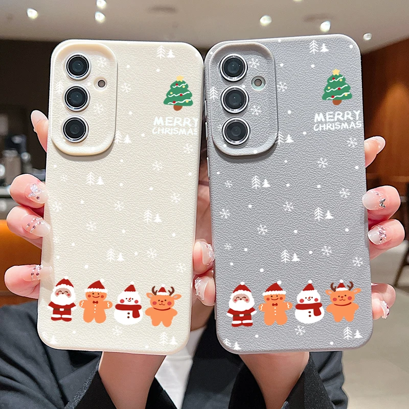 Happy New Year Christmas Case For Samsung Galaxy A55 A35 A25 A15 S24 S23 S22 Ultra S21 S20 FE A16 A52 A53 A14 A34 A54 5G Cover