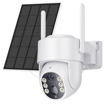 5MP HD Wireless Solar Outdoor Wifi Camera Built-in 7800mAh Battery 365 Days Standby Survei