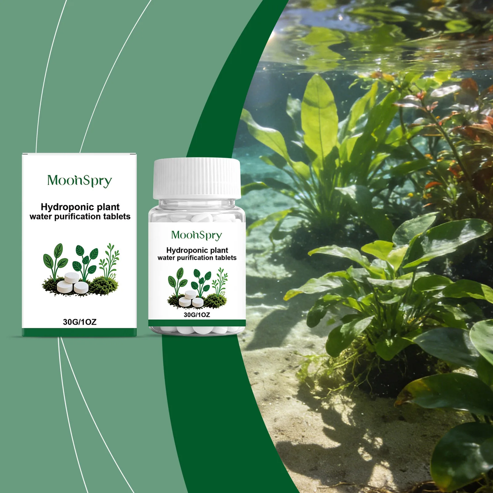 Hydroponic Plant Care Tablets 30g Purifying Nutrient Supplement For Water Plants Gentle Formula