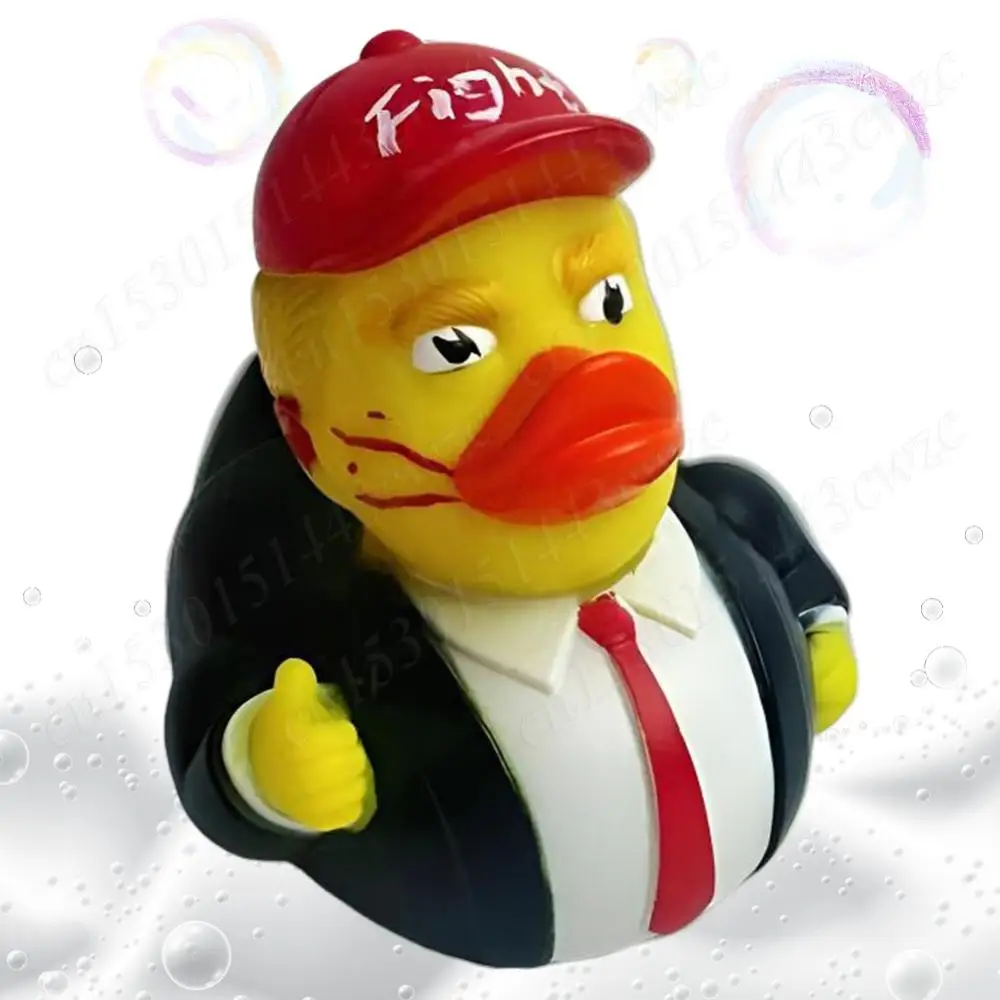 Novelty Trump Rubber Duck Baby Bath Toys Squeak Bath Duck Funny Duck Toy for Kids Gift Birthdays Baby Showers Bath Time