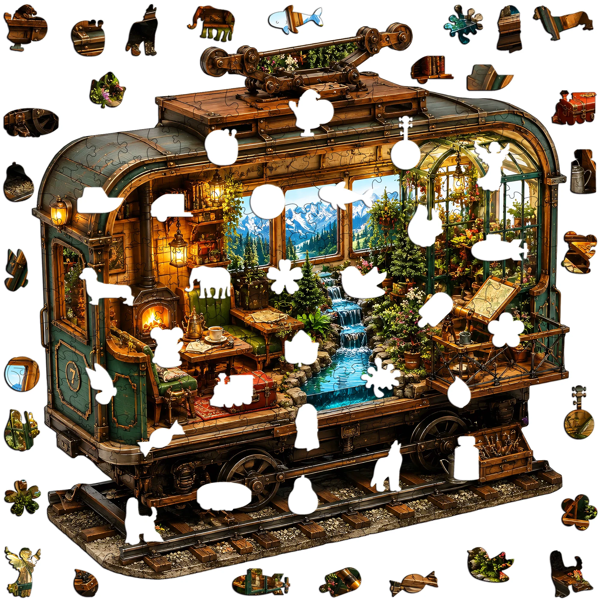 Stone Arch Flat Wooden Puzzle Gift Toy Animal Jigsaw Puzzle Unique Gift for Any Occasion Idear Gift for Kids Teens