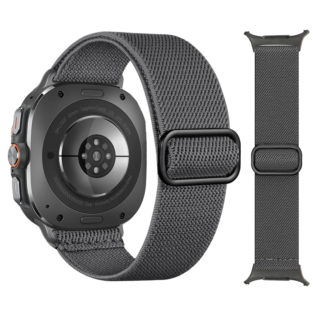 Strap For Samsung Galaxy Watch Ultra 47mm accessories Elastic Nylon Sport loop wrist bracelet correa Galaxy watch 7 Ultra band