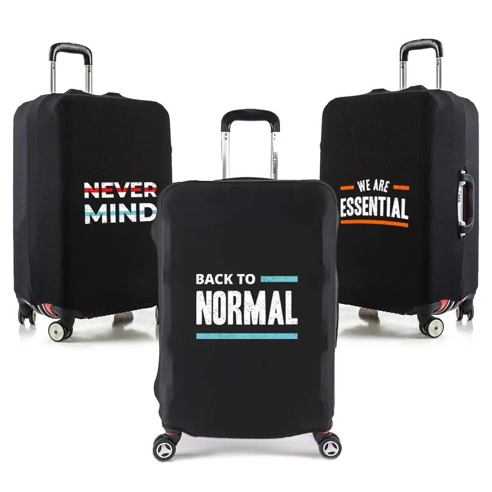 

Trolley Box Cover Reusable Thick Elastic Luggage Cover Phrase Printing Series Protector 18-32inch Trolley Box Suitable