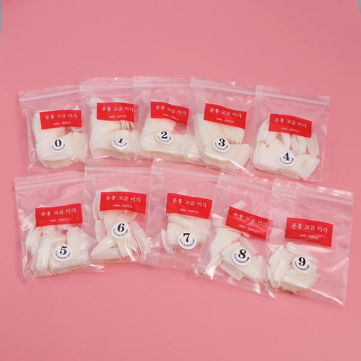 500Pcs Durable Pc Material French Artificial Nails Healthy No Smell for Salon Home Art Design Gift Fake Nail Fake Nail Tips