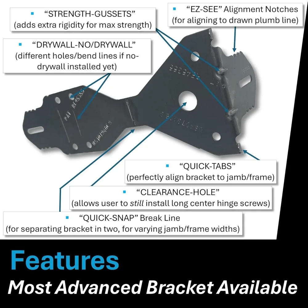 EXPR ®   مجموعة تثبيت الباب الممتازة - القوة القصوى (أمن كلا الجانبين) |   مسمار الباب الرسمي ®   قوس
