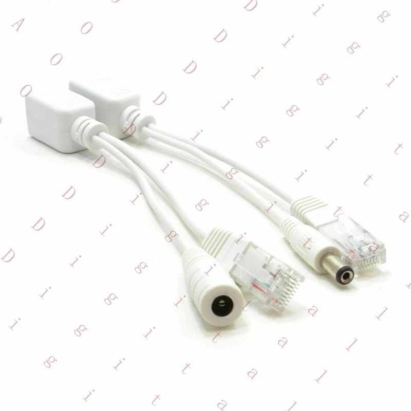 WW for 10PCS 12V Power Over Ethernet Passive POE Injector Splitter Adapter IP Camera AP