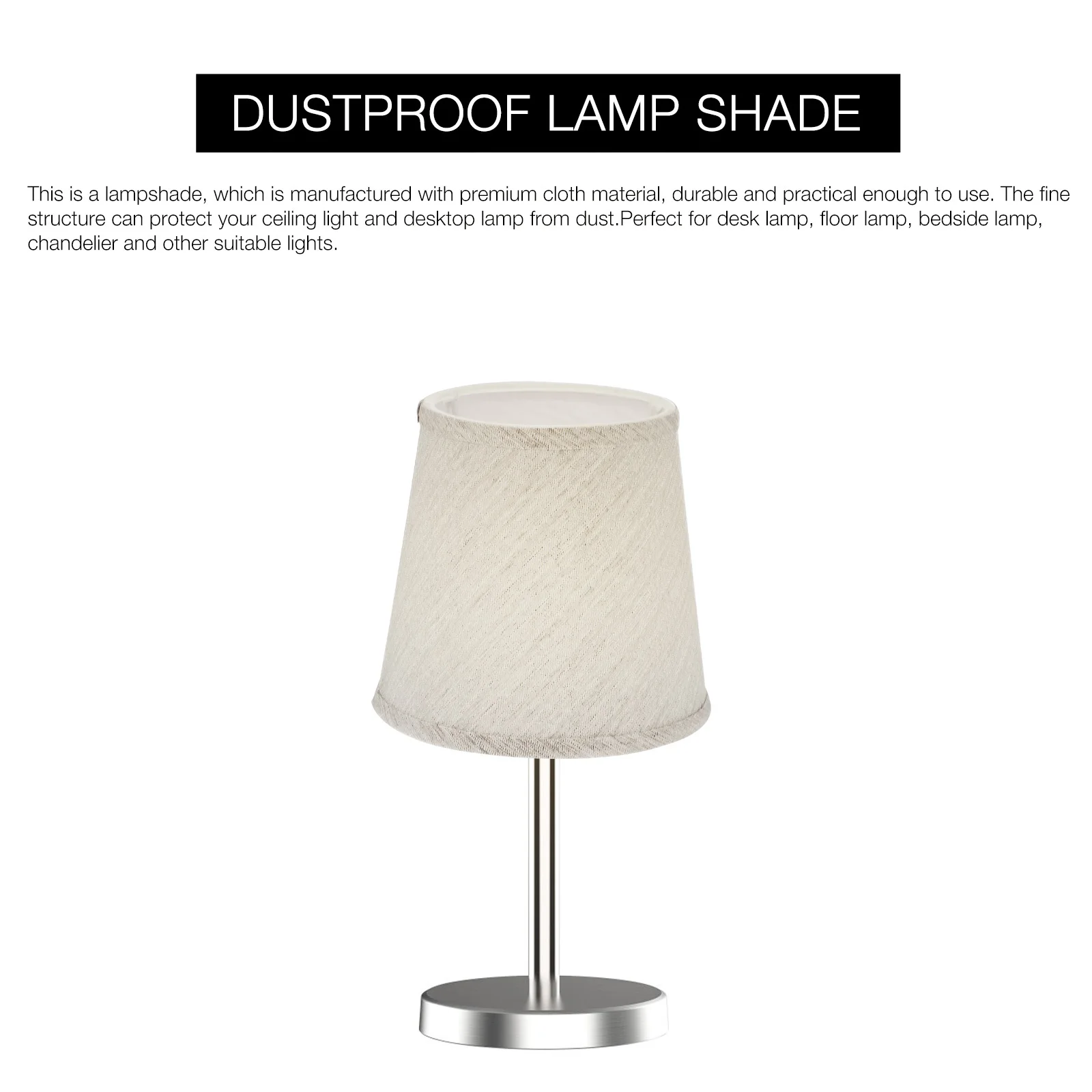 

1Pcs Premium Cloth Lampshade Compatible with Ceiling Pendant Chandelier Desk Lamp Floor Light Bedroom Living Room Decor Easy Fit