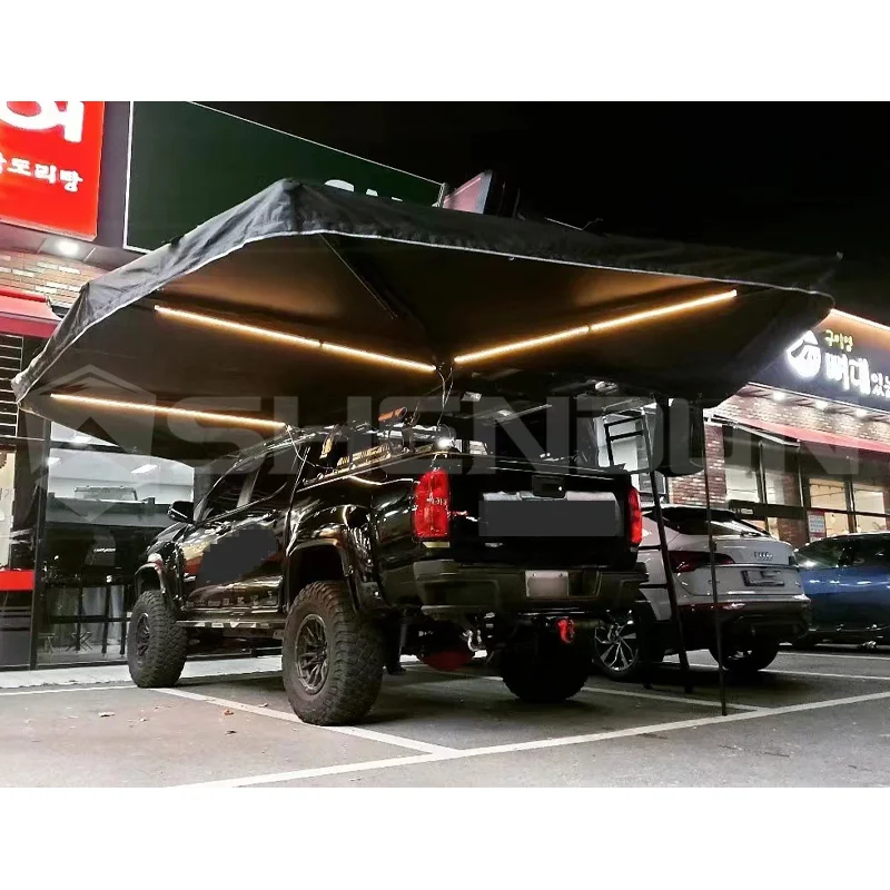 Camper Accessories 4X4 Truck Trailer Free Standing Fast Open Foxwing 270 Degree Car Side Awning 270 Degree Awning For Cars