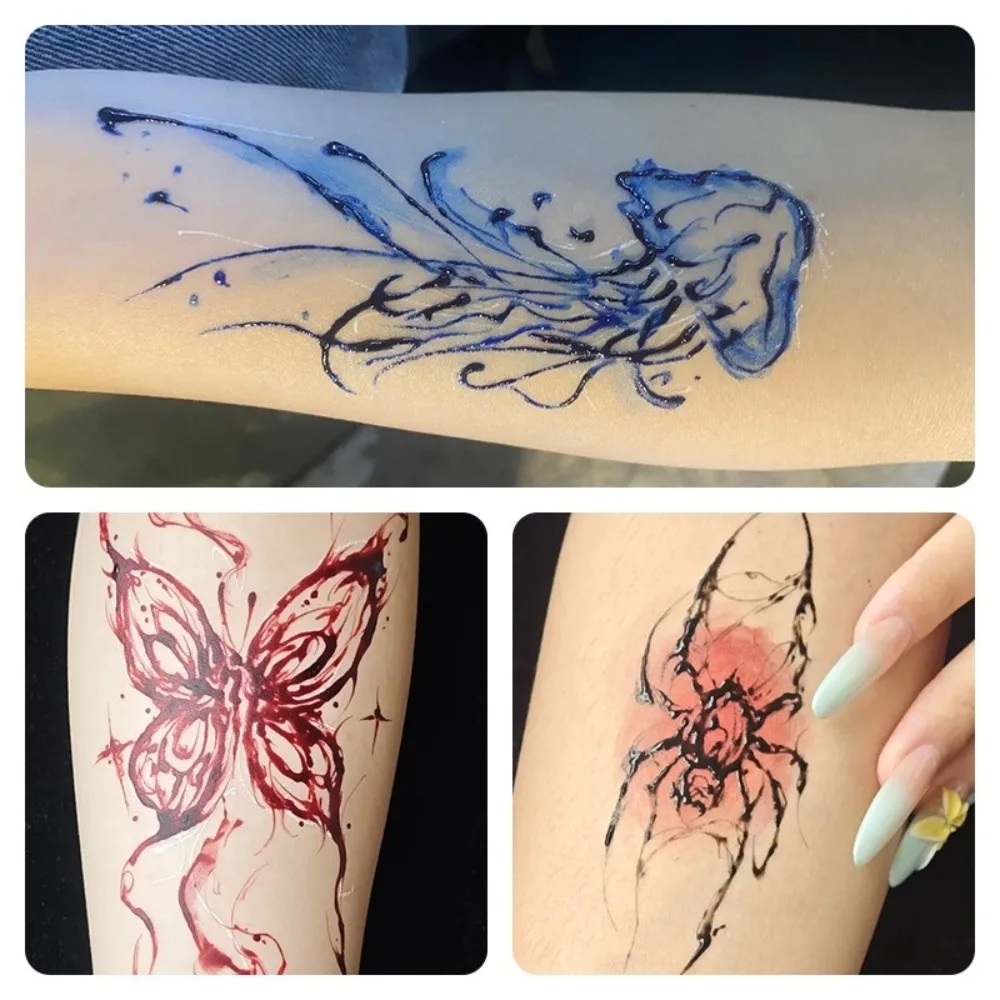 Body Art Easy-To-Use Henna Cream Semi-permanent Black Brown Henna Paste Cone Temporary Mehndi Body Art Ink Mehndi Design