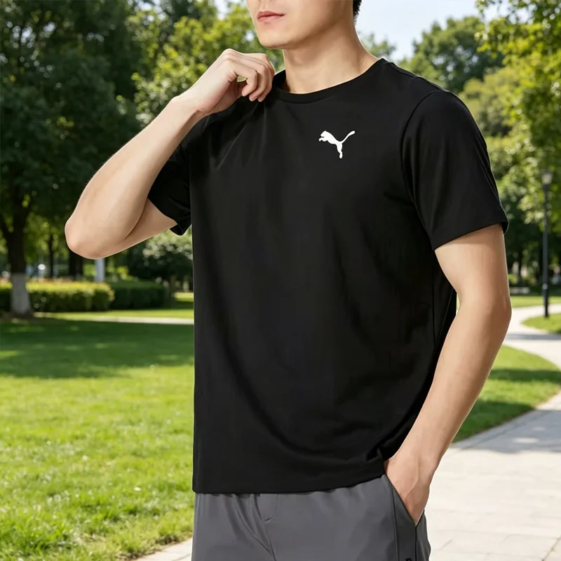 

Мужская футболка PUMA с коротким рукавом 685644-01, повседневная, дышащая, спортивная