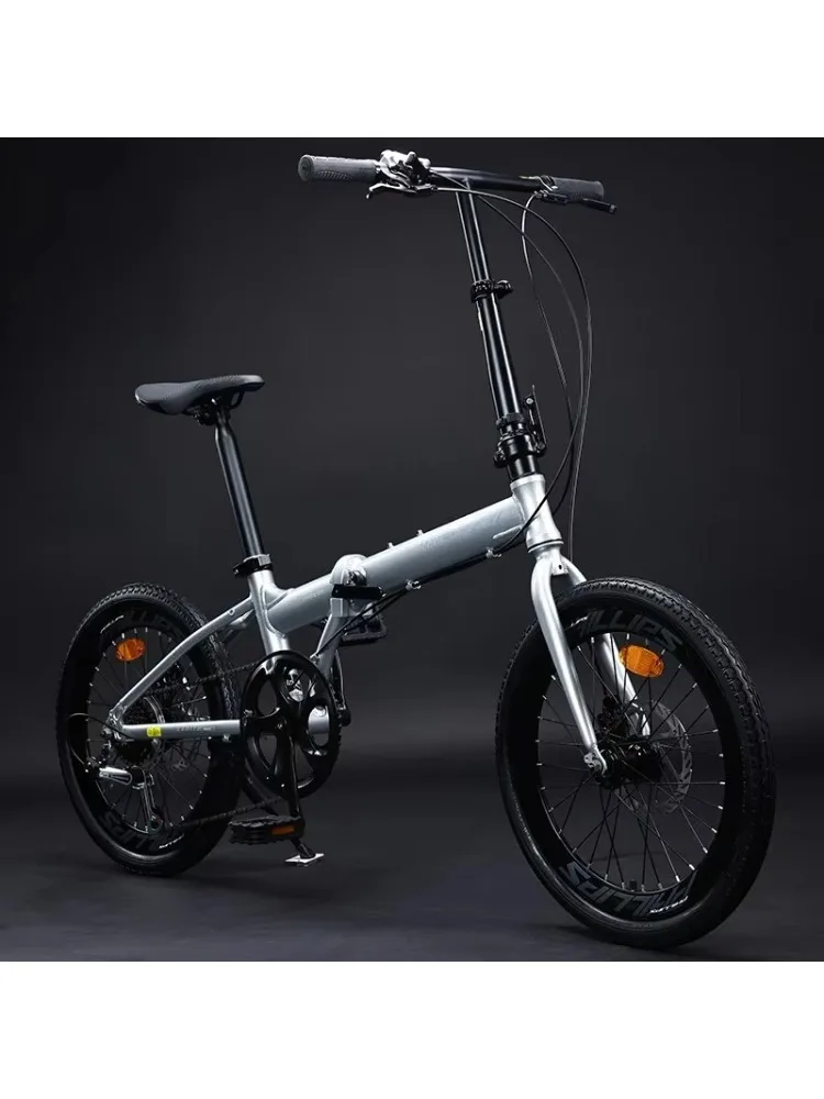 AliExpress NONE Custom 20 Inch 7/8 Speed Portable Aluminum Alloy Folding Bicycle with Reflective Seat Cushion Bicicleta Plegable Foldable Bike