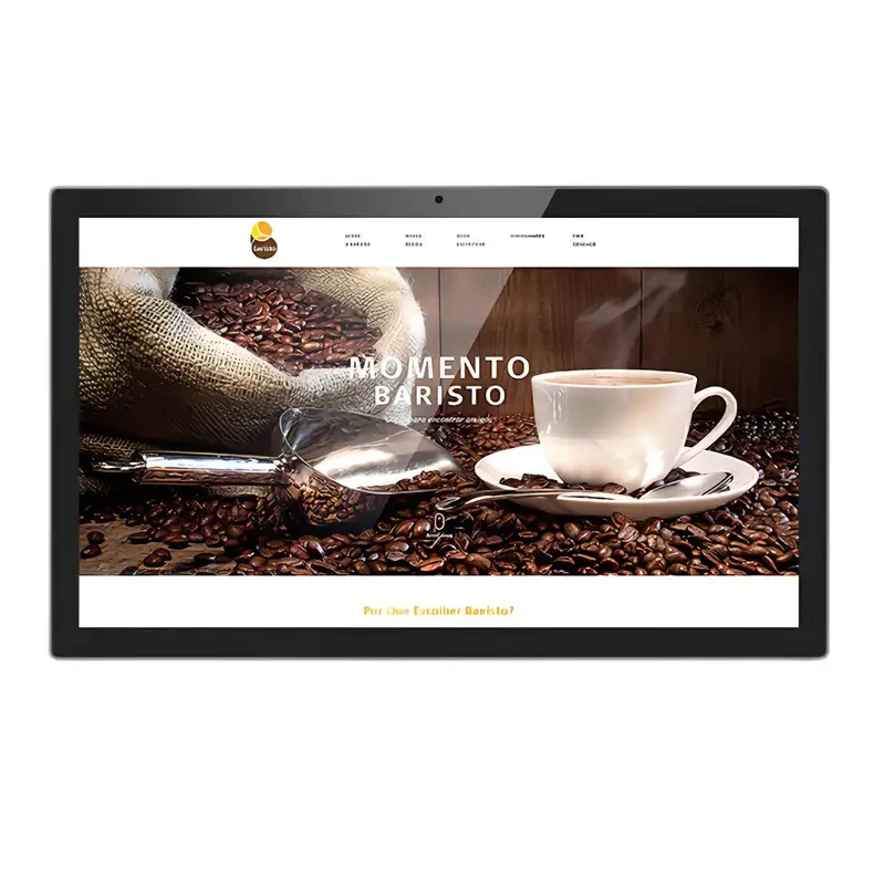 Wall Mounted 24 Inch 8G+128G Memory Capacitive Touch Screen Android PC Restaurant Kitchen KDS Advertisement Tablet VESA