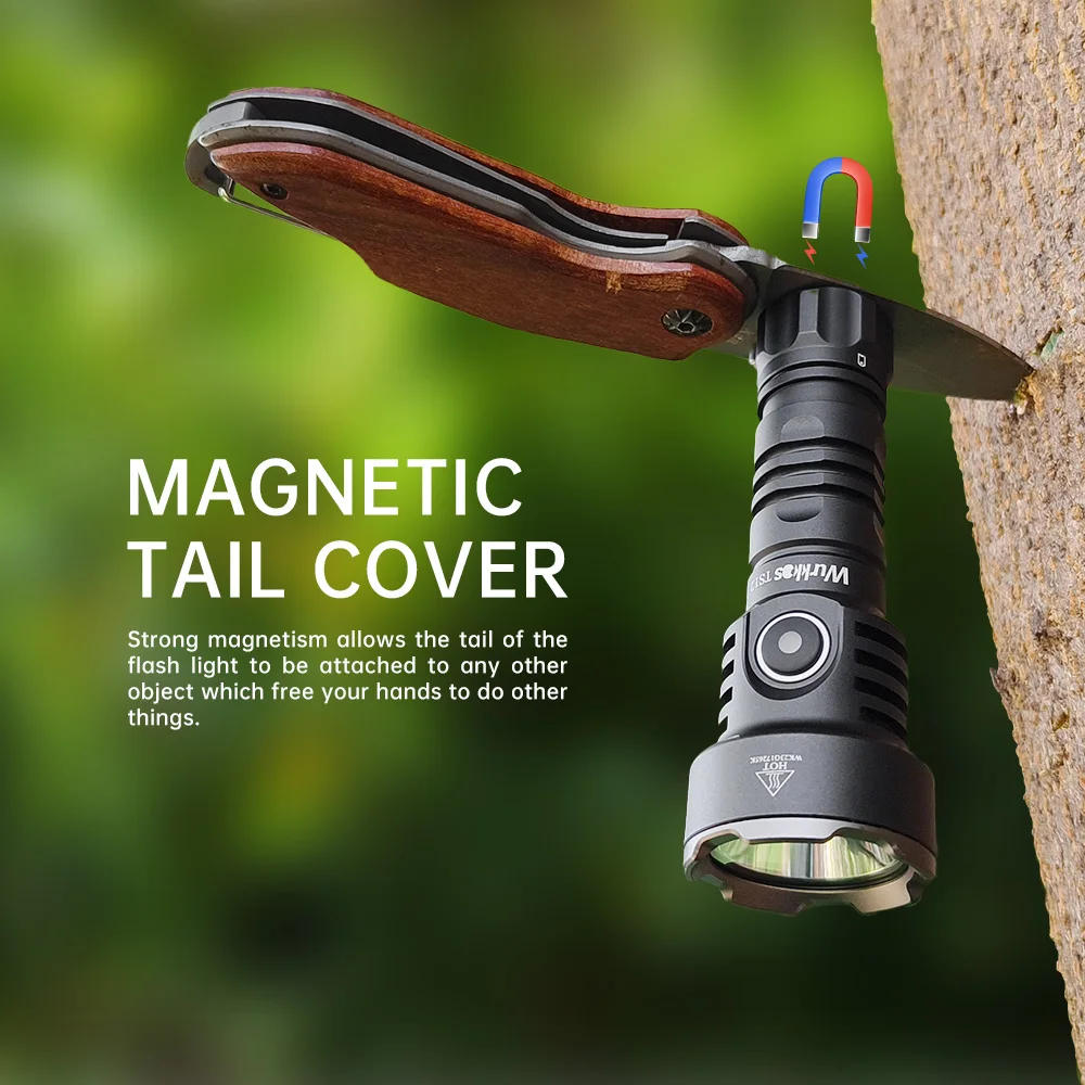 Wurkkos TS12 Mini Flashlight 14500 Rechargeable LED Flashlight 1050 Lumens SFT25R IP68 Waterproof Magnetic Tail Switch