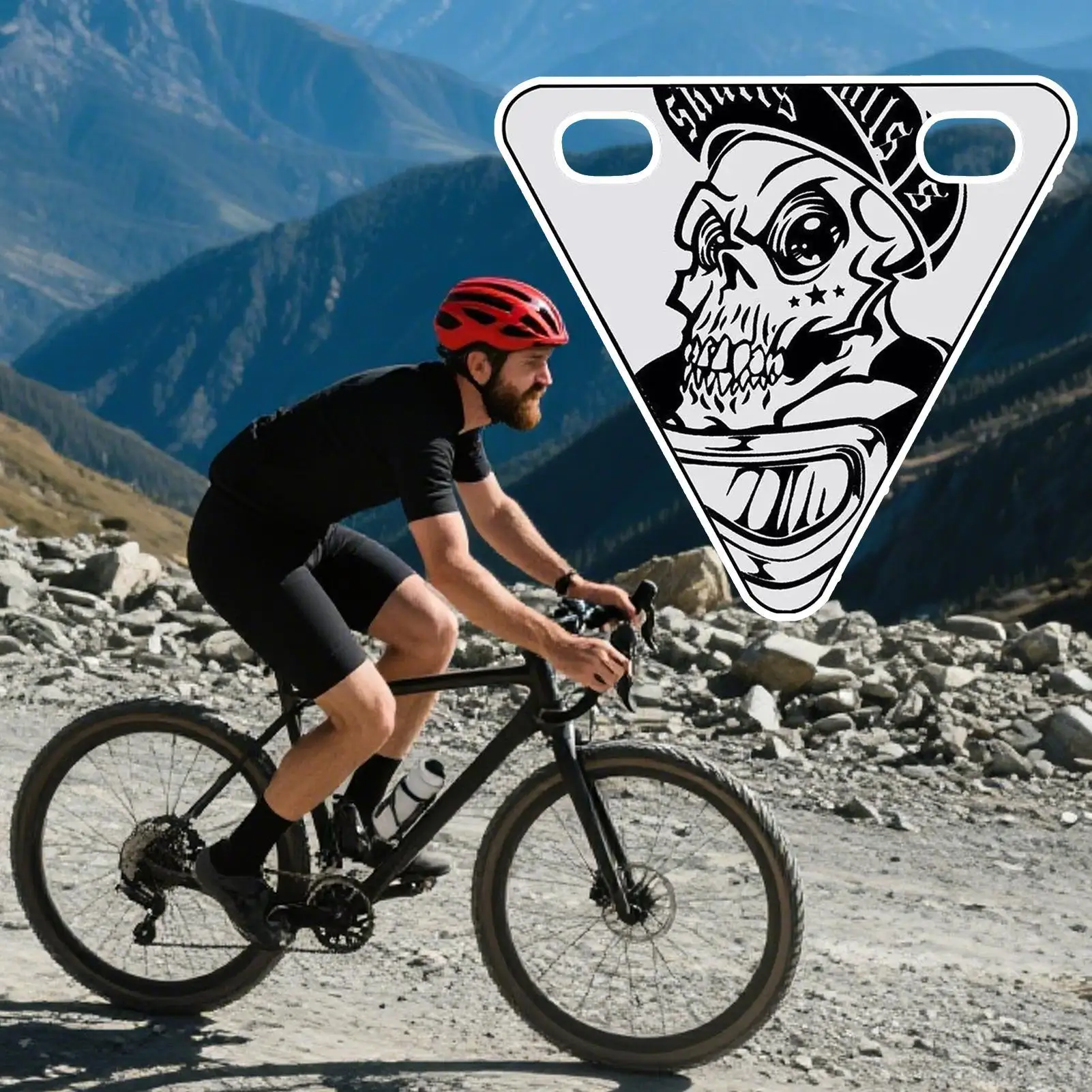 عاكسات الدراجة للبالغين، علامة تحذير لركوب الدراجات، لوحة مثلثة مزخرفة للعائلة، نزهة للبالغين، ركوب الدراجات الجبلية