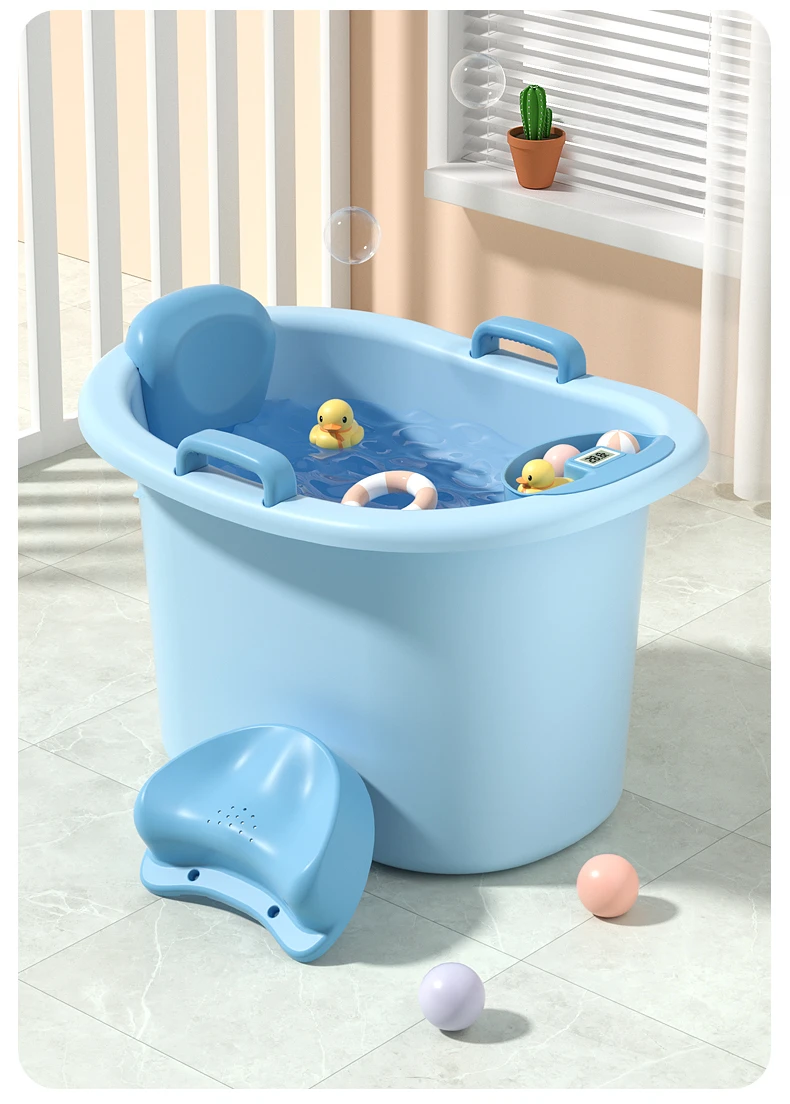 Children's bath tub, baby bath tub, baby tub can sit on the home swimming bucket, children's thickened large