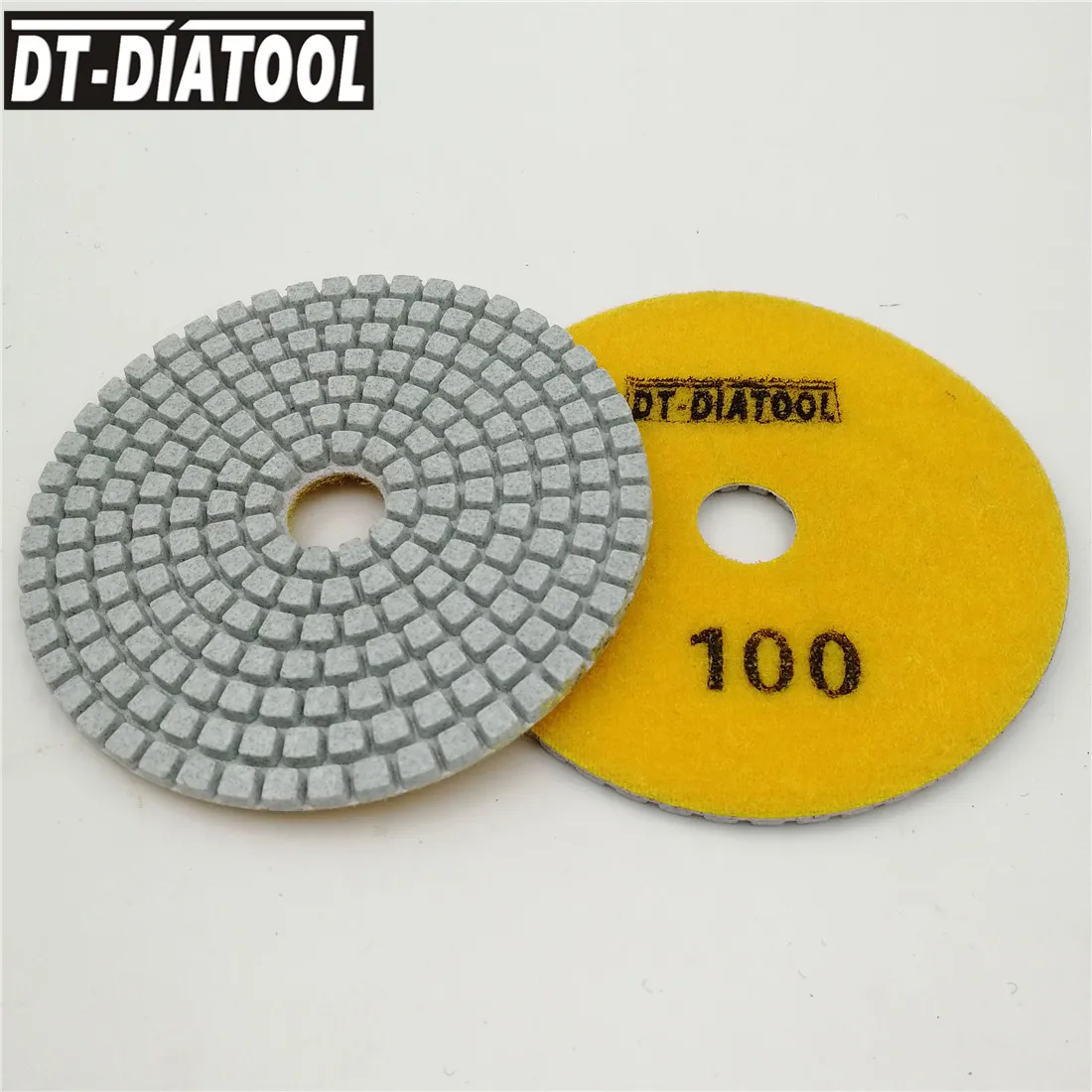 

DT-DIATOOL 10units 100mm Grit 800 Diamond Polishing Pads For Floor Polishing Machine 4inch White Resin Bond Sanding Discs
