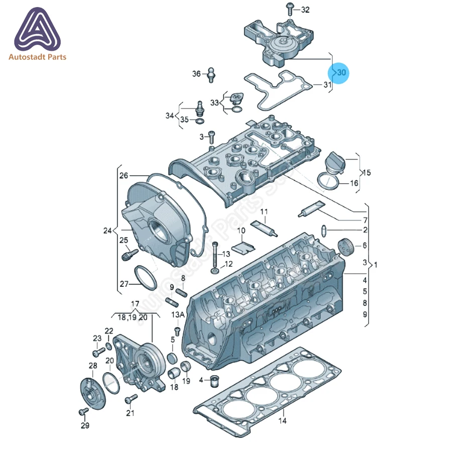 OEM Oil Separator PVC Valve 06H103495AJ 06H103495AD for Audi A3 A4 A5 A6 Q5 TT VW CC Passat Tiguan Jetta 06H103495 06H103495AJ