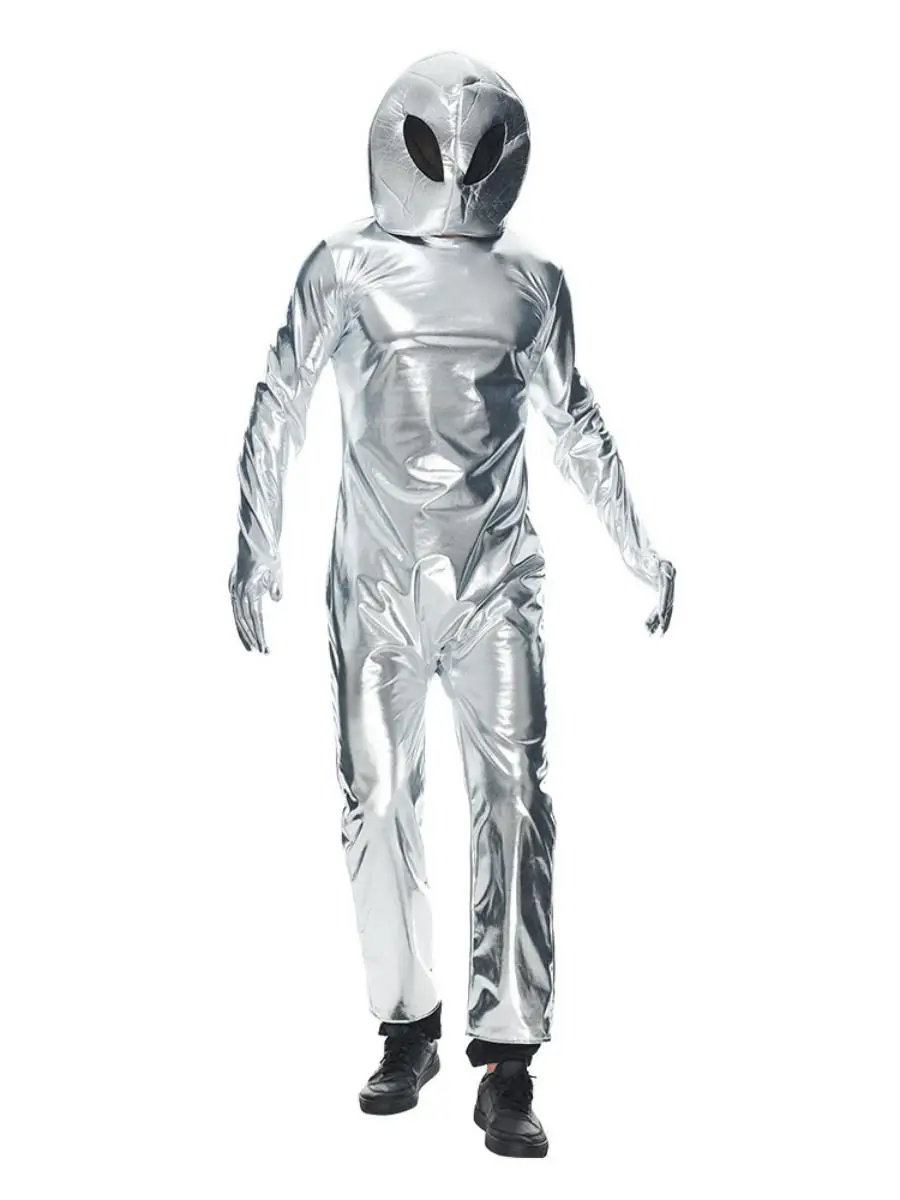 

Новый костюм для космических путешествий на Хэллоуин, забавный костюм астронавта НЛО, женская этническая сценическая одежда, полиэстер