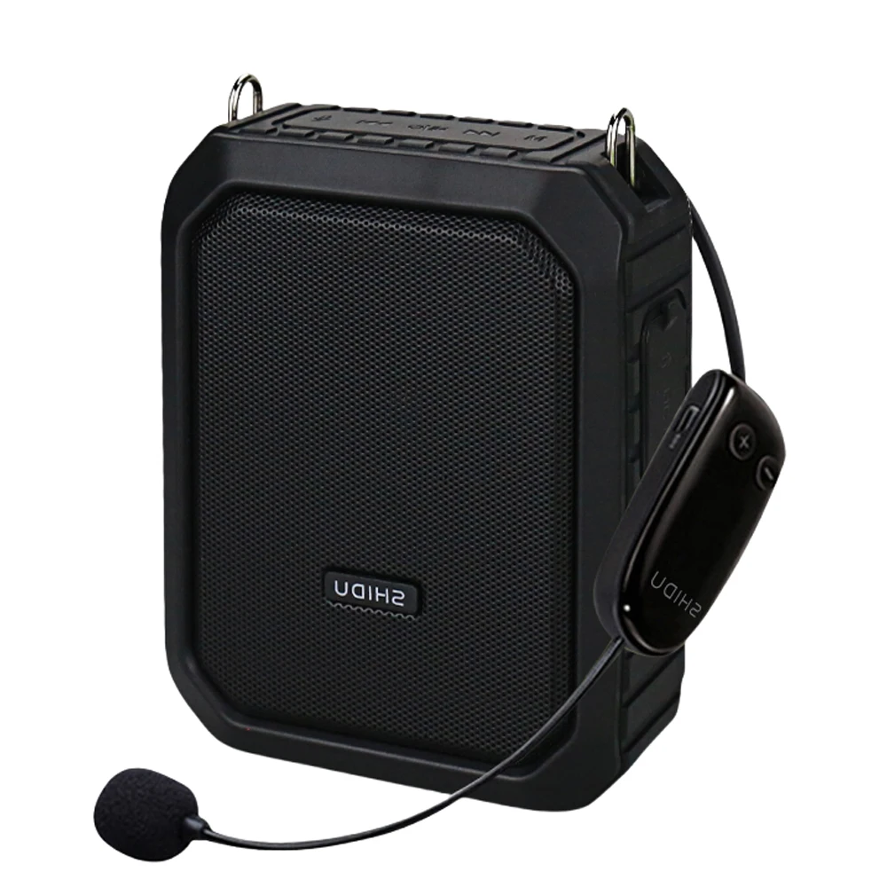 SHIDU M800 18W Portable Wireless Voice Amplifier for Teachers UHF Microphone Waterproof Bluetooth Speaker as 4400mAh Power Bank