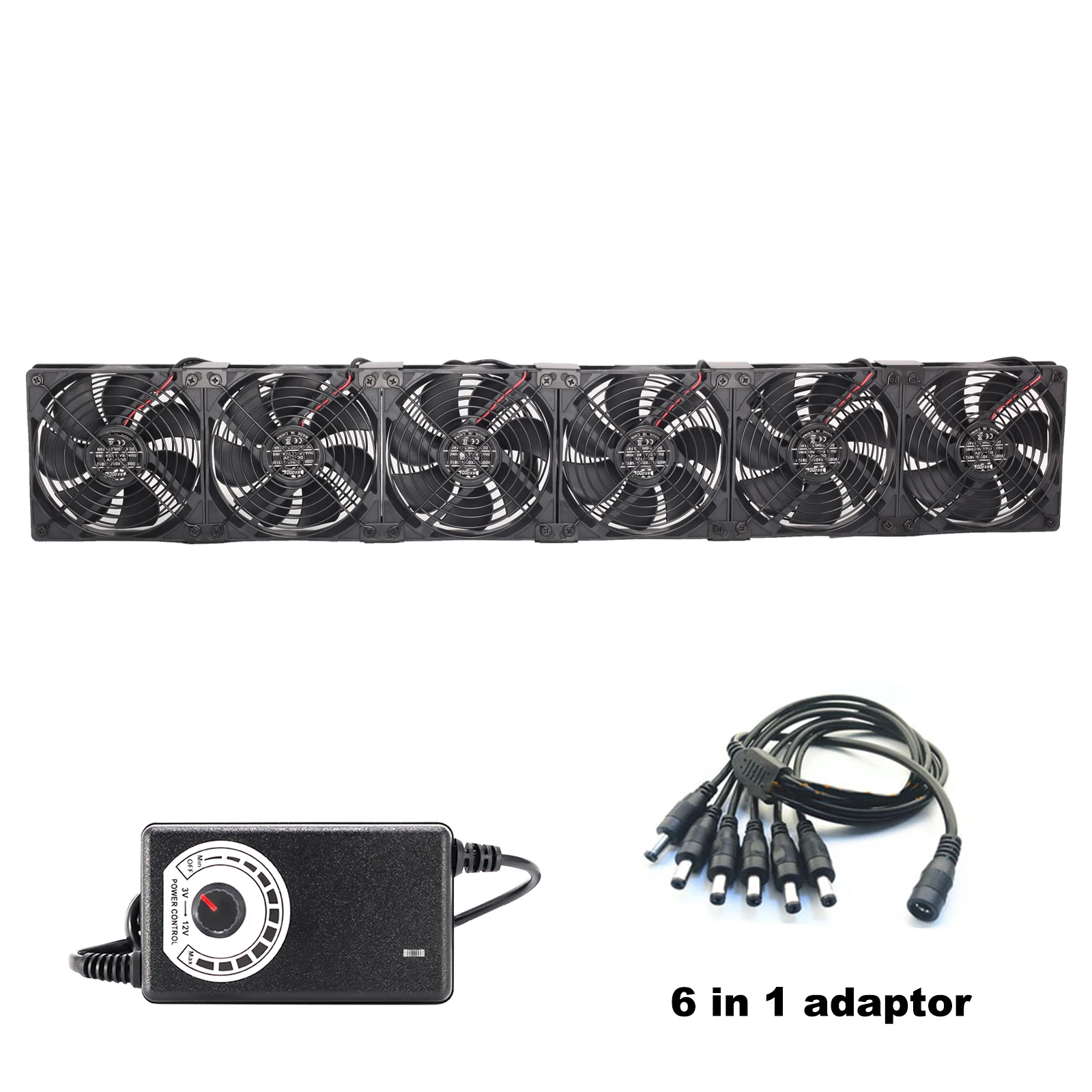 Imagem -04 - Velocidade Grande Volume de ar 110v 220v Btc Ltc Gpu Equipamento de Mineração Máquina Workstation Gabinete 120 mm Case Sistema Refrigeração Ventilador 12cm de Alta