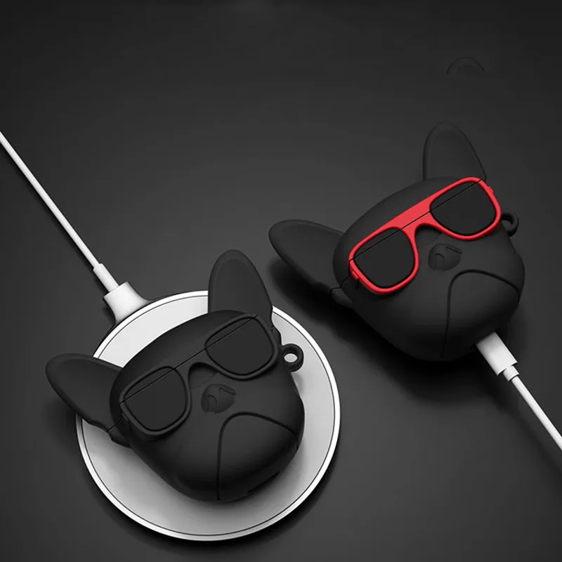 Porte-clés bouledogue mignon pour Apple AirPods merveilleuse Isabel, étui pour écouteurs sans fil en silicone, chien de dessin animé, housse pour AirPods 2, 3, Pro Box, nouveau