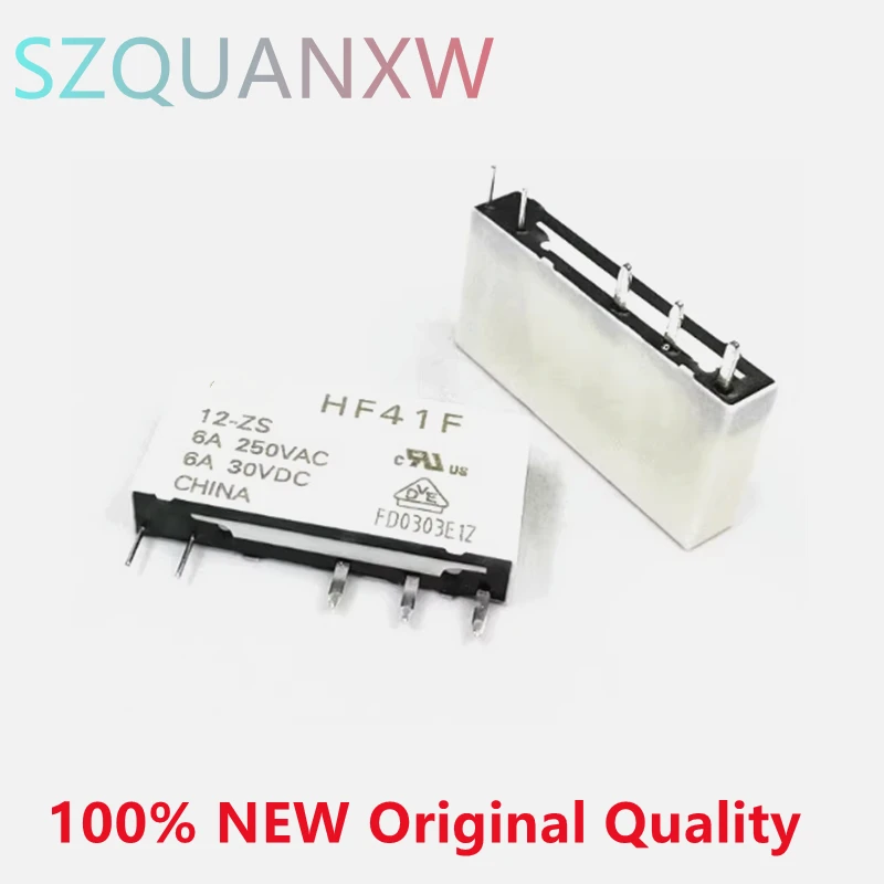 5Pcs/Lot HF41F - 005 012 024 -ZS -HS -ZST -HST 41F-C2-1 HF41F-005-HS HF41F-012-ZS 5PIN 6A HF41F-024-ZS Relay 5V 12V 24V 60 VDC