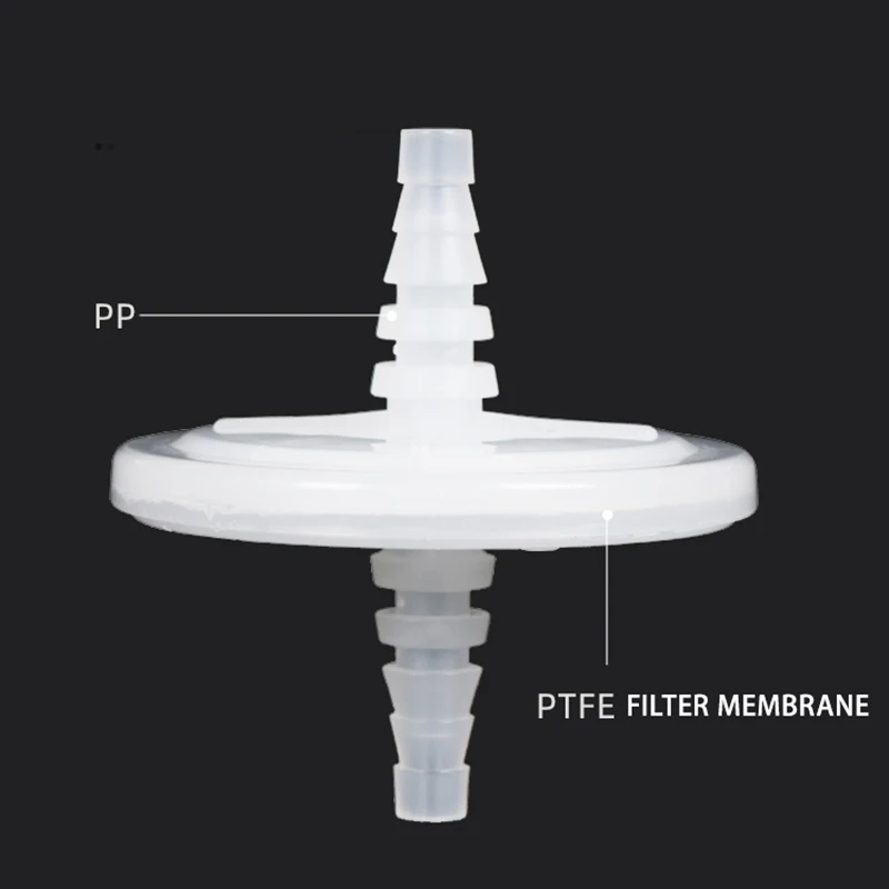 Filtro de bloqueo de agua tipo mariposa, membrana de politetrafluoroetileno, tamaño de poros 0.22um 0.45um 1um 3um, 1 unidad