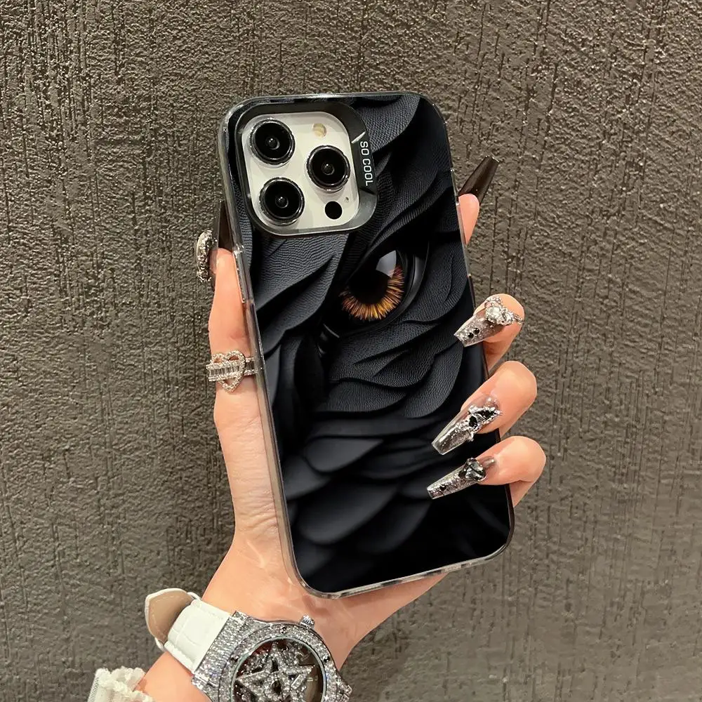 

Eagle eye feathers case for iPhone17 16 15 14 13 12 11 Pro/ Max/Plus shock-proof rear cover anti-fingerprint
