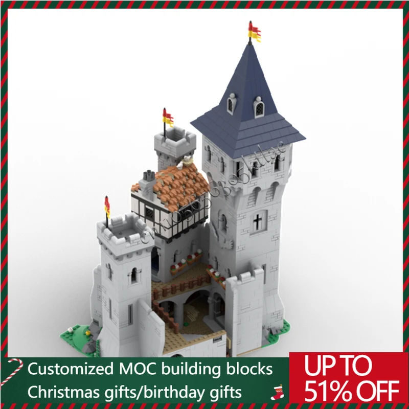 

3517 PCS MOC Medieval Low Courtyard Castle Modular Model Building Blocks DIY Sets Education Assembly Bricks Toys Children Gifts