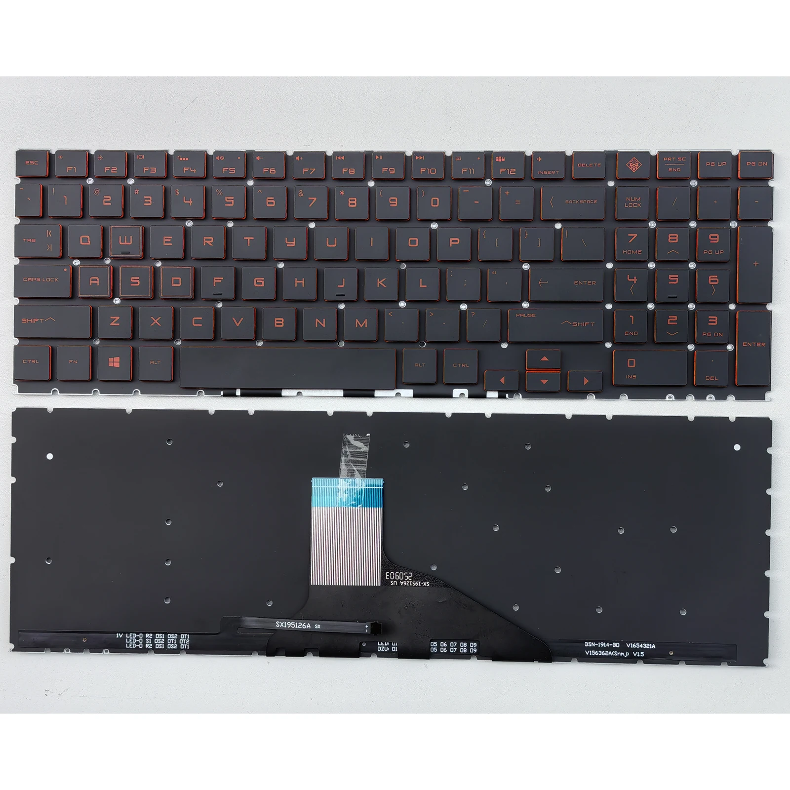 US Backlit Black Laptop Keyboard for HP Omen 15t-dc000 15t-dc0010nr 15-dc 15-dc000 15-dc1000